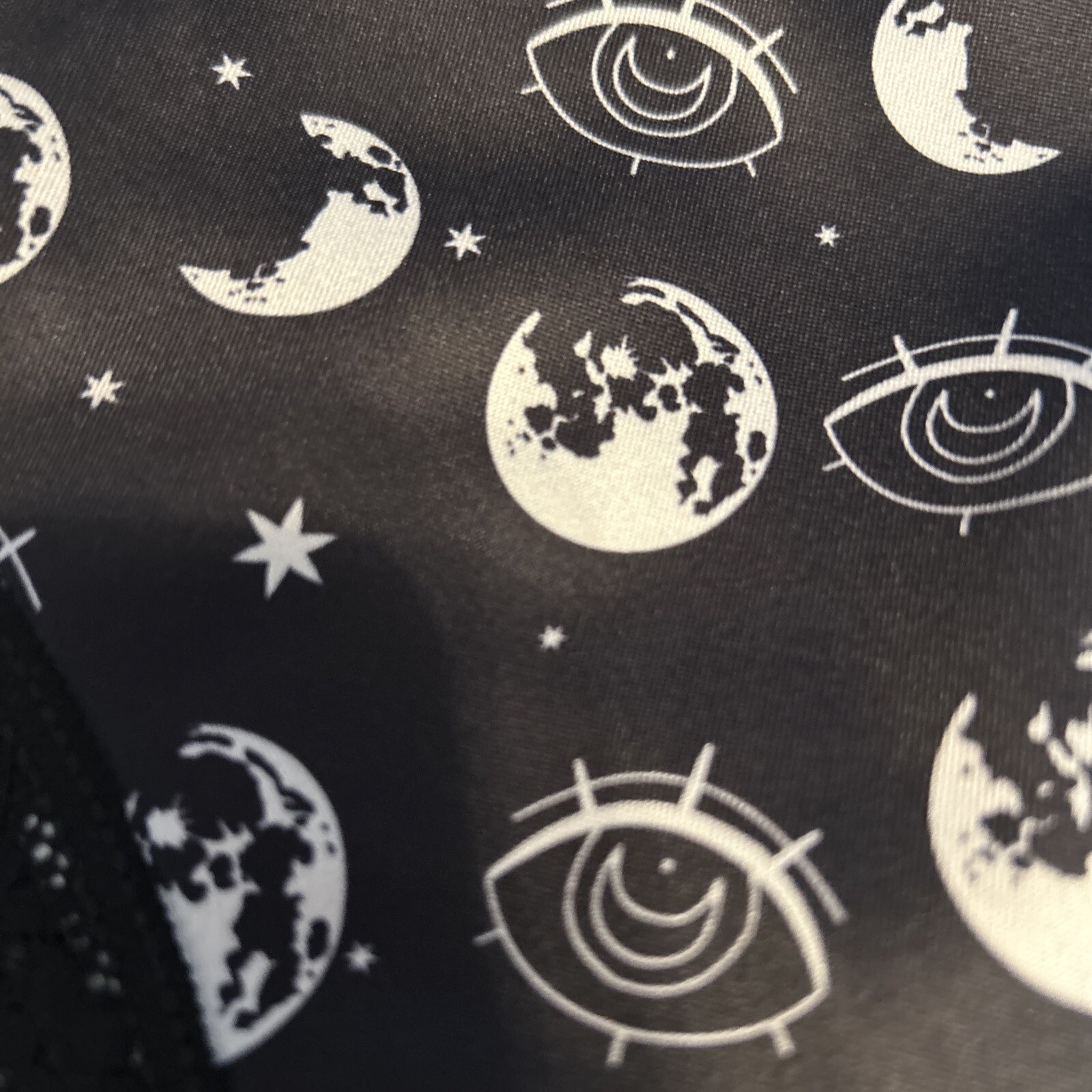 Morvia 3pk lace trim goth Skater Emo panties M Skulls, Mushrooms & Star Planets
