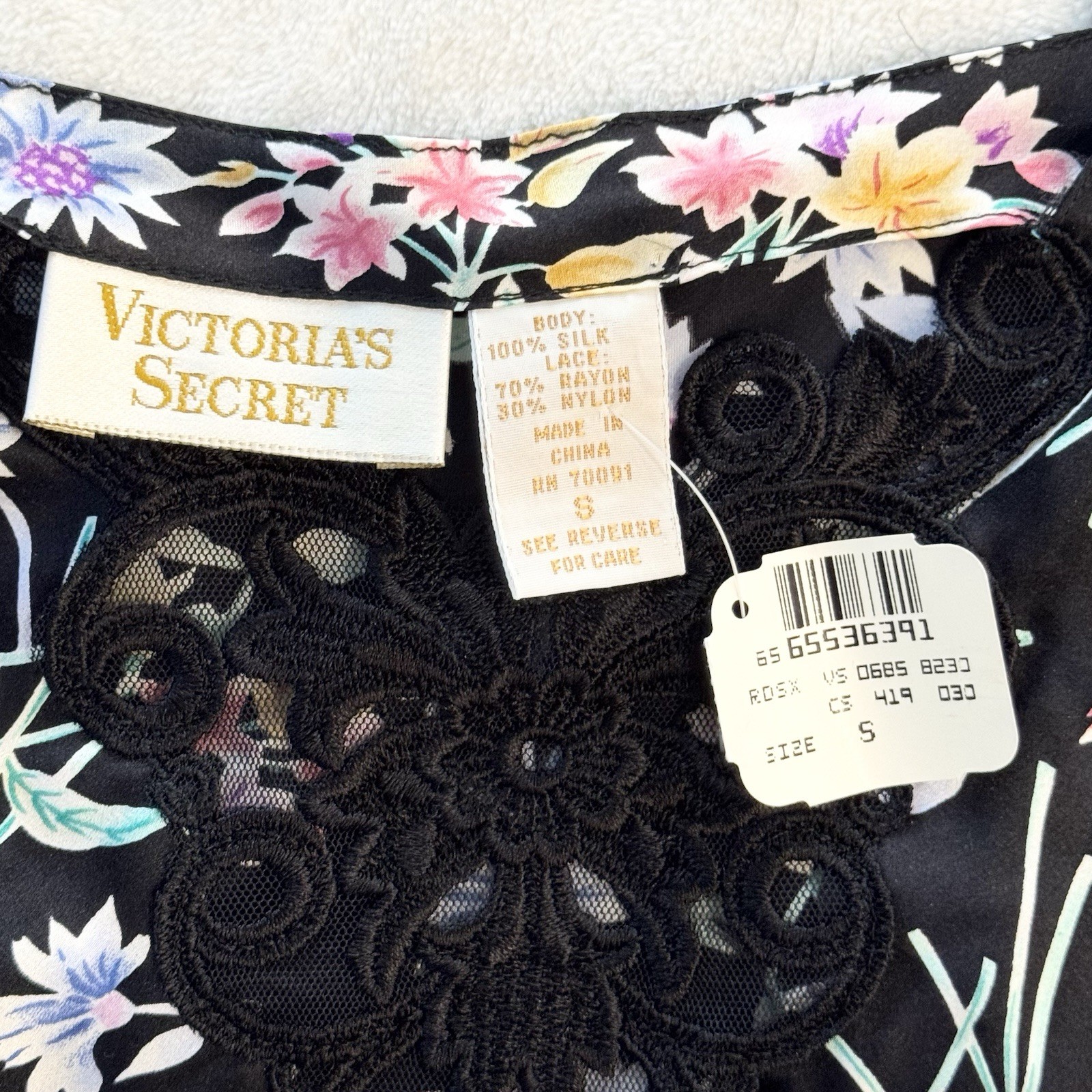 90s Victoria’s Secret Silk 2Pc Matching Set Camisole Bikini Panties Vintage NWT