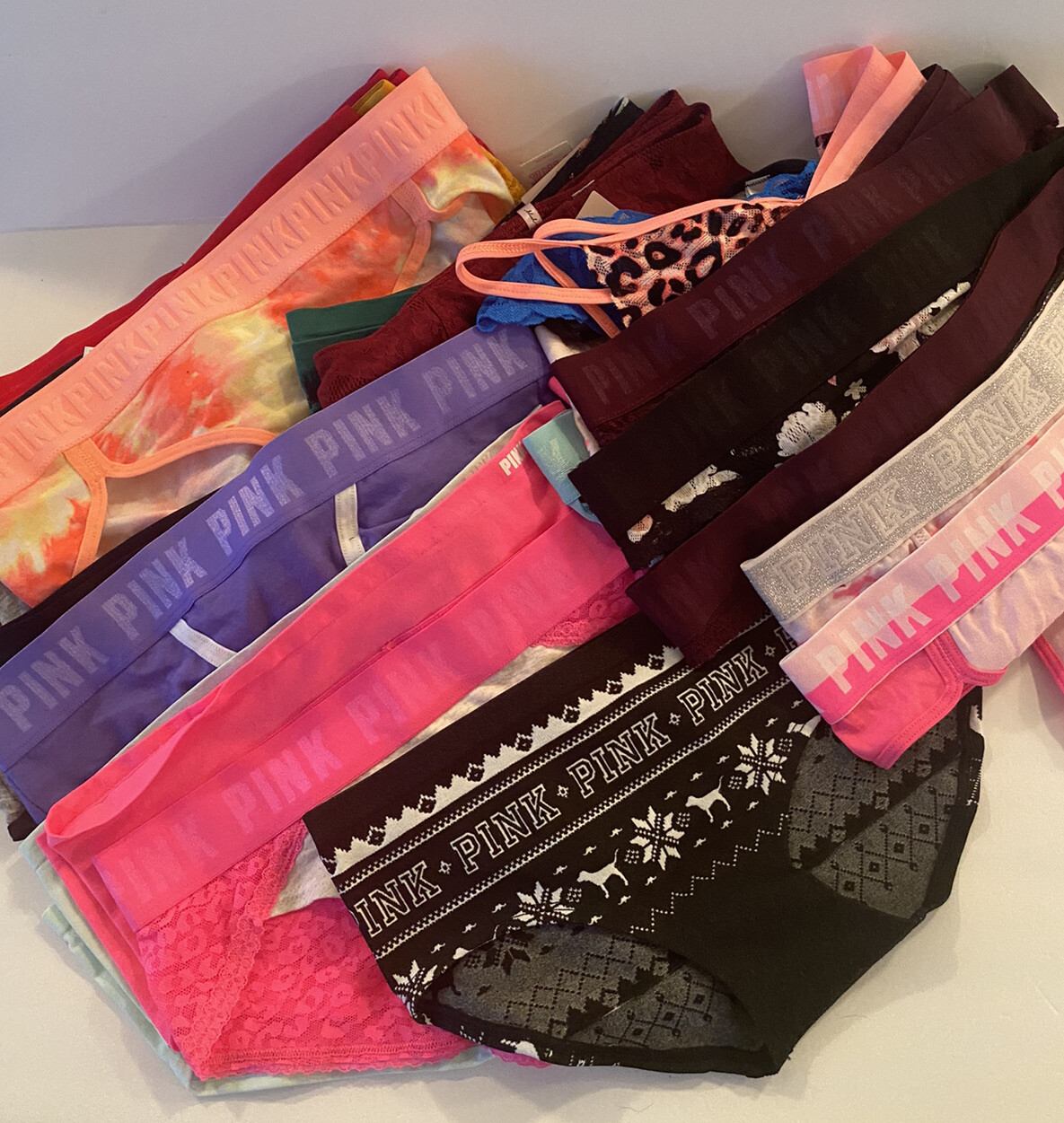 10x VS PINK Thongs XL Asst Colors & Styles Resale Starter Lot *THONGS ONLY* NWT