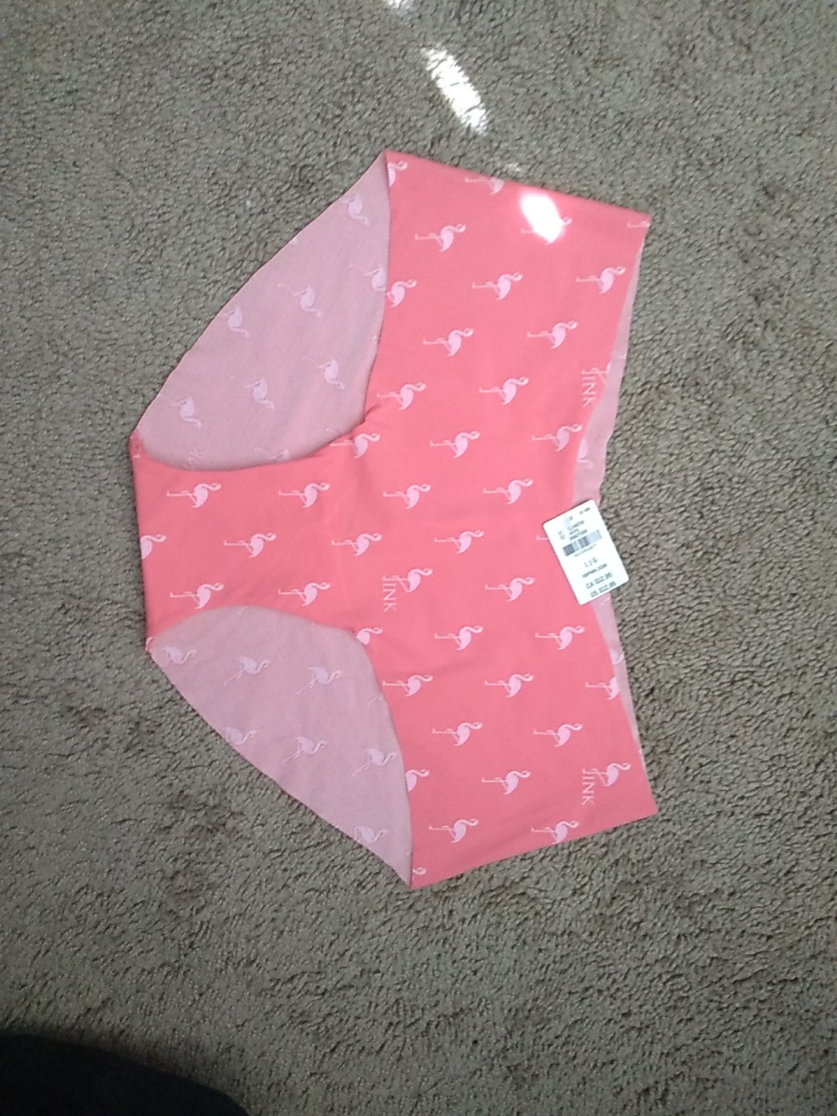 Victoria Secret PINK NO-Show Cheeky Panty Flamingo🦩Pink *NWT L