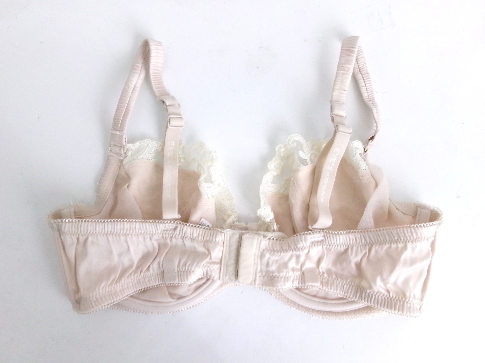 NWOT EVE’S TEMPTATION SILK UNDERWIRE FLORAL LACE BRA/PANTIES 2PC NUDE