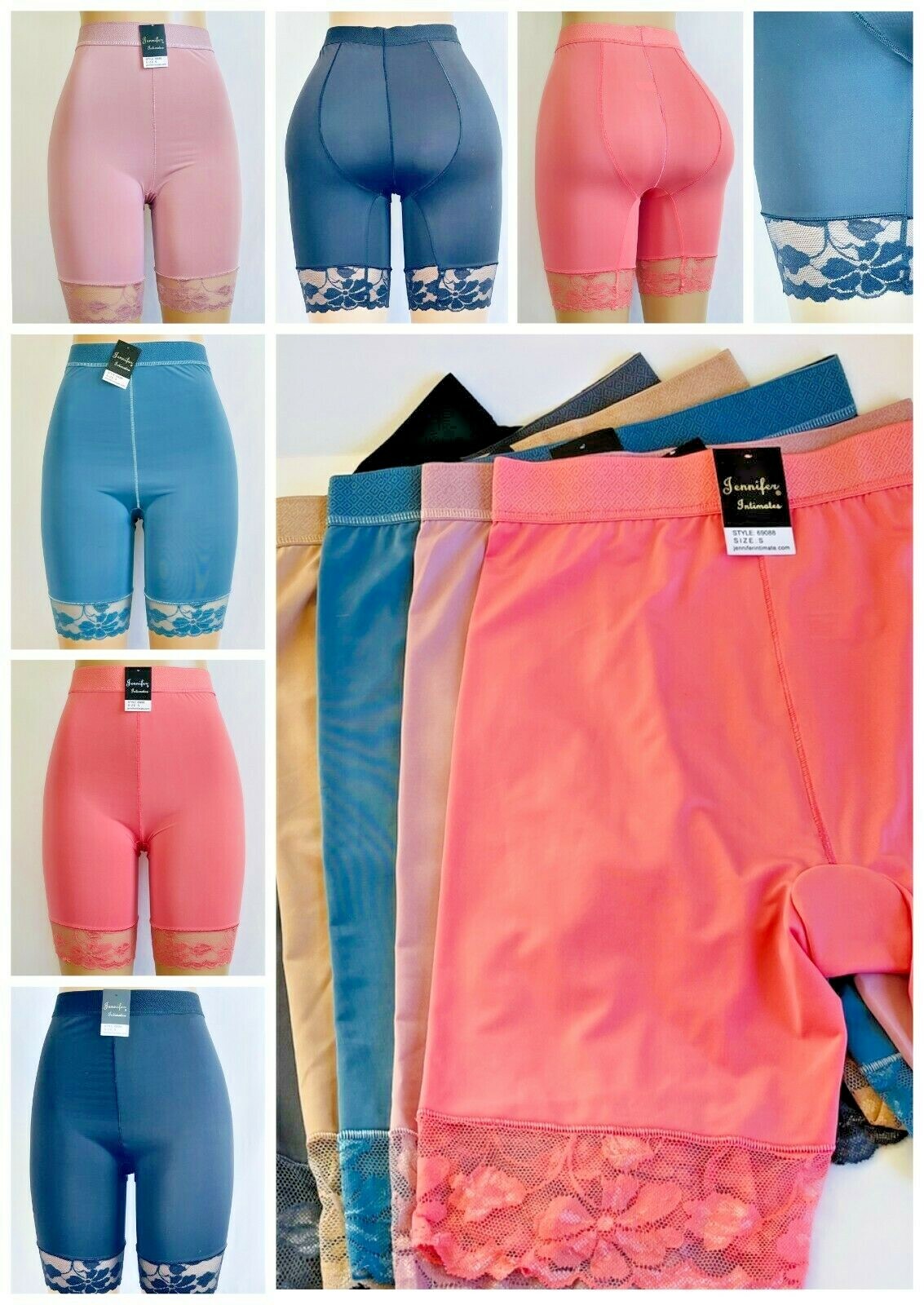 3/6 Slip Shorts Under Dresses Elastic Anti Chafing Underwear Safety Pant 2XL-5XL