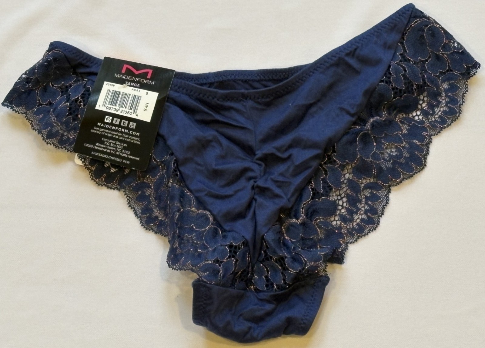 New 3 Pairs Maidenform Comfort Devotion Lace Back Tanga Panties 40159 Sz S 5 NWT