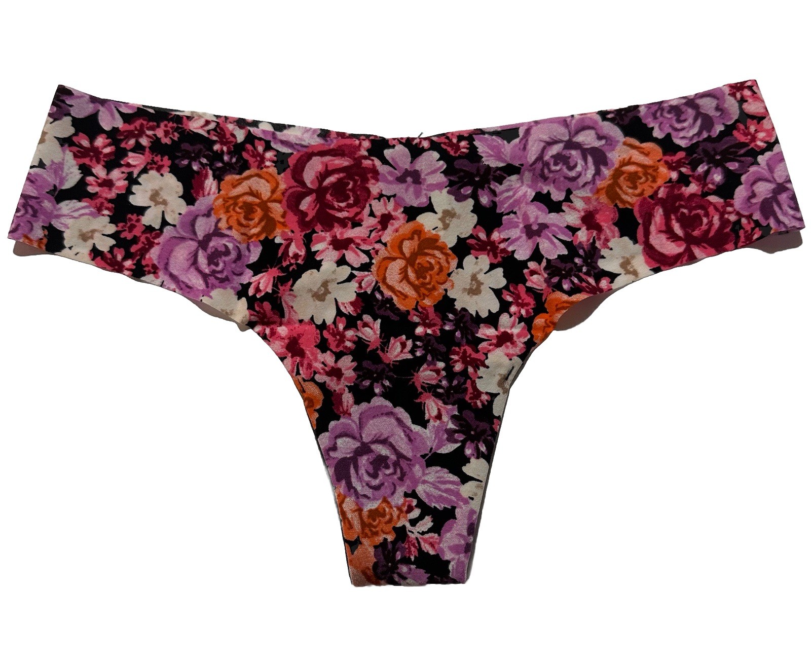 PINK Victoria’s Secret Multicolor Floral Seamless Thong Panty Small NWT