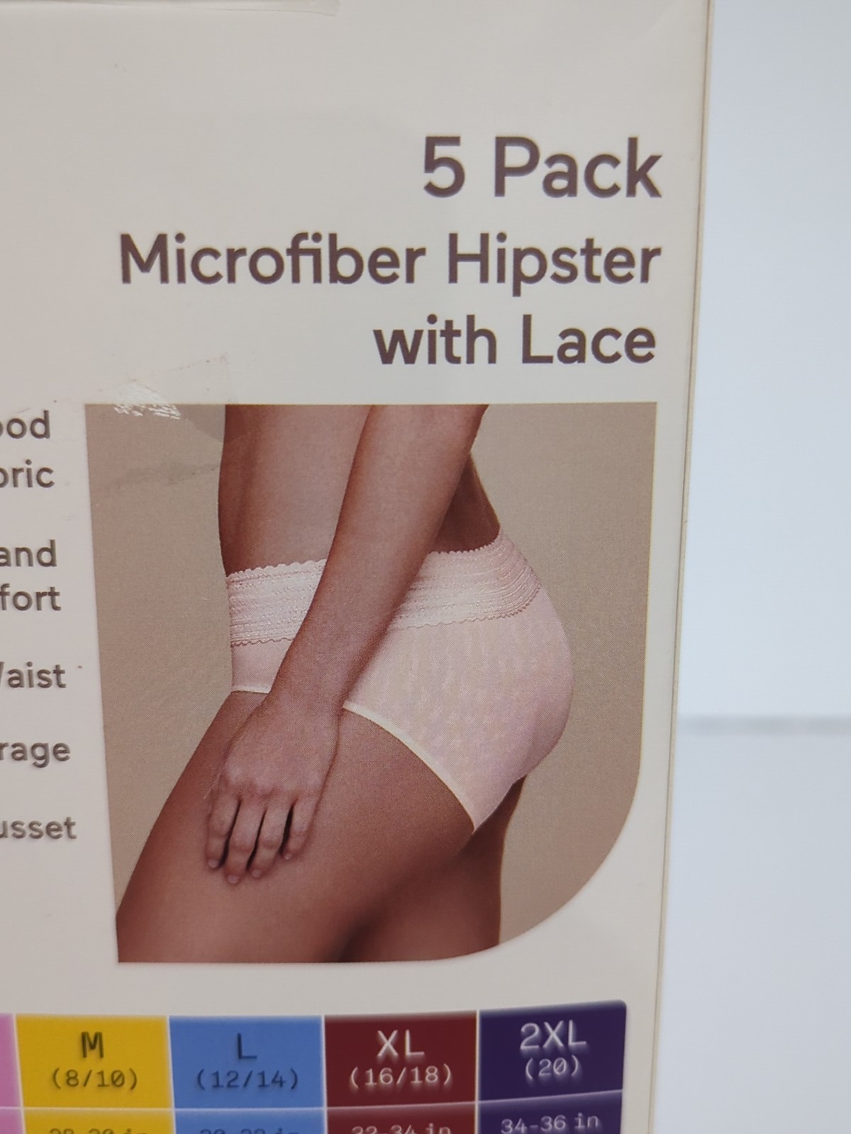 Warners Women’s 5-Pack No Pinching Lace Waistband Hipster Size Small (4/6) NWT