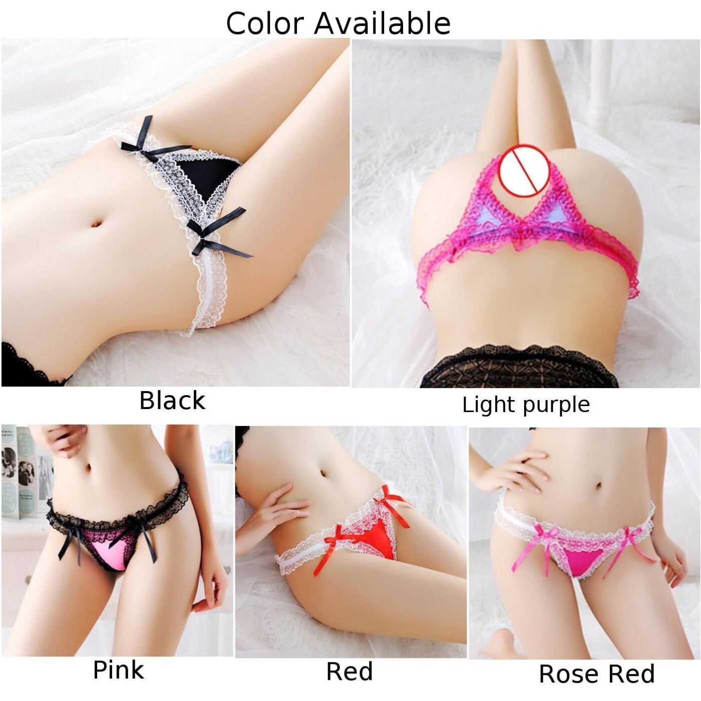 Womens Briefs Underwear Comfortable Crotchless Glamour Thong Lingerie Panties