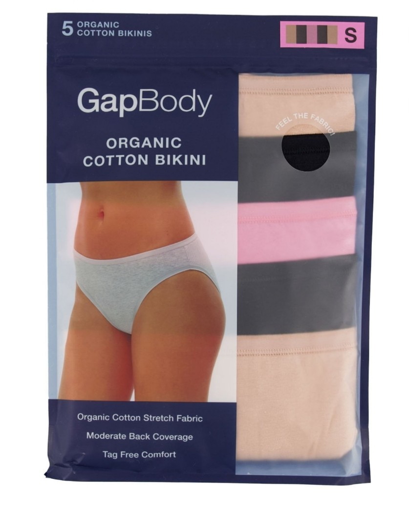WOMENS Gap Body ORGANIC COTTON Underwear Bikini Panties Size M