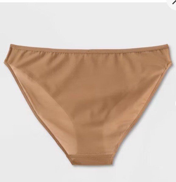 Auden Mesh High Cut Briefs Brown Women’s XL / 16 Semi Sheer Lingerie Mid Rise