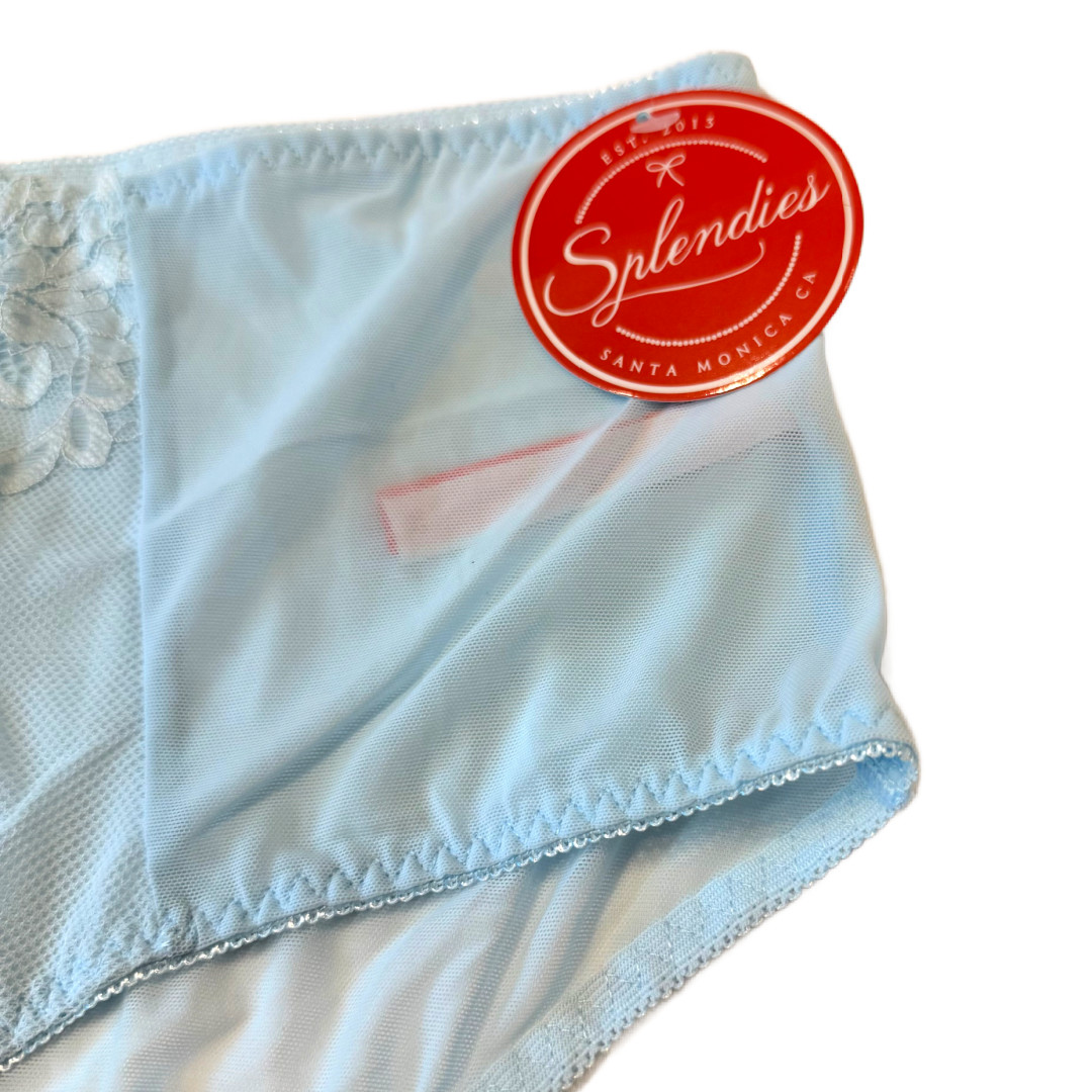 Splendies Blue Celina Lace Bikini Panties Size 4x Floral Lingerie Underwear New