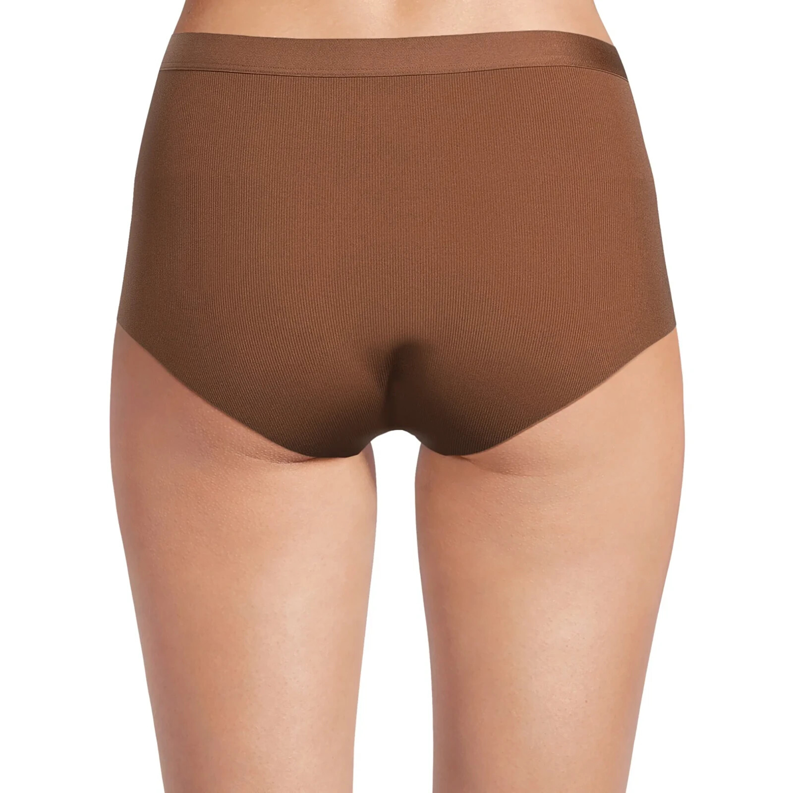 No Boundaries Women’s Micro Rib Cut Brief Panties Size X-LARGE Brown Latte