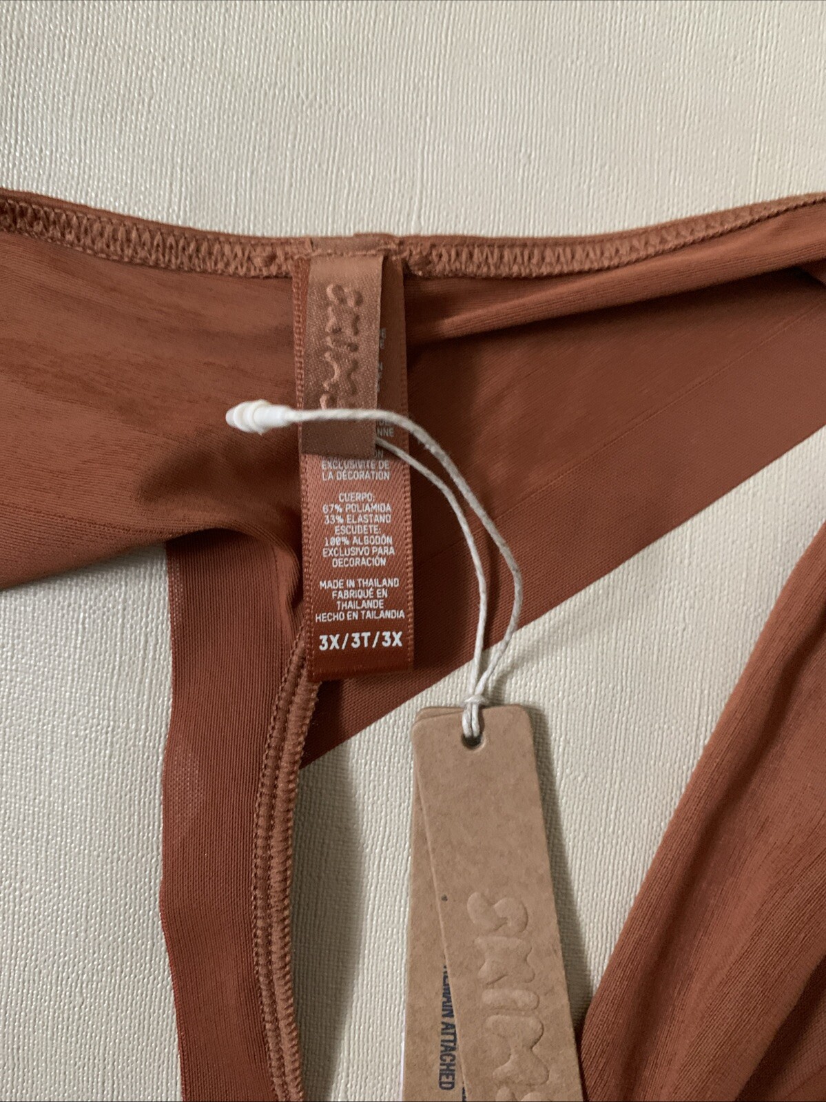 SKIMS Weightless THONG IN Bronze Size 3X NWT