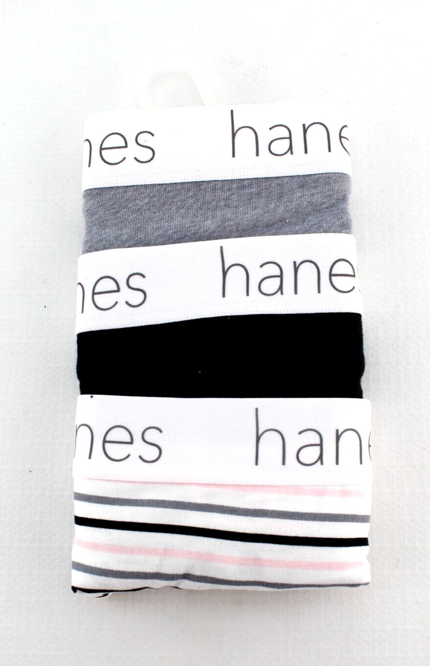 New HANES Ultimate Size 5 / S 3-pack Multi Colors 95% Cotton Women Thong Panties