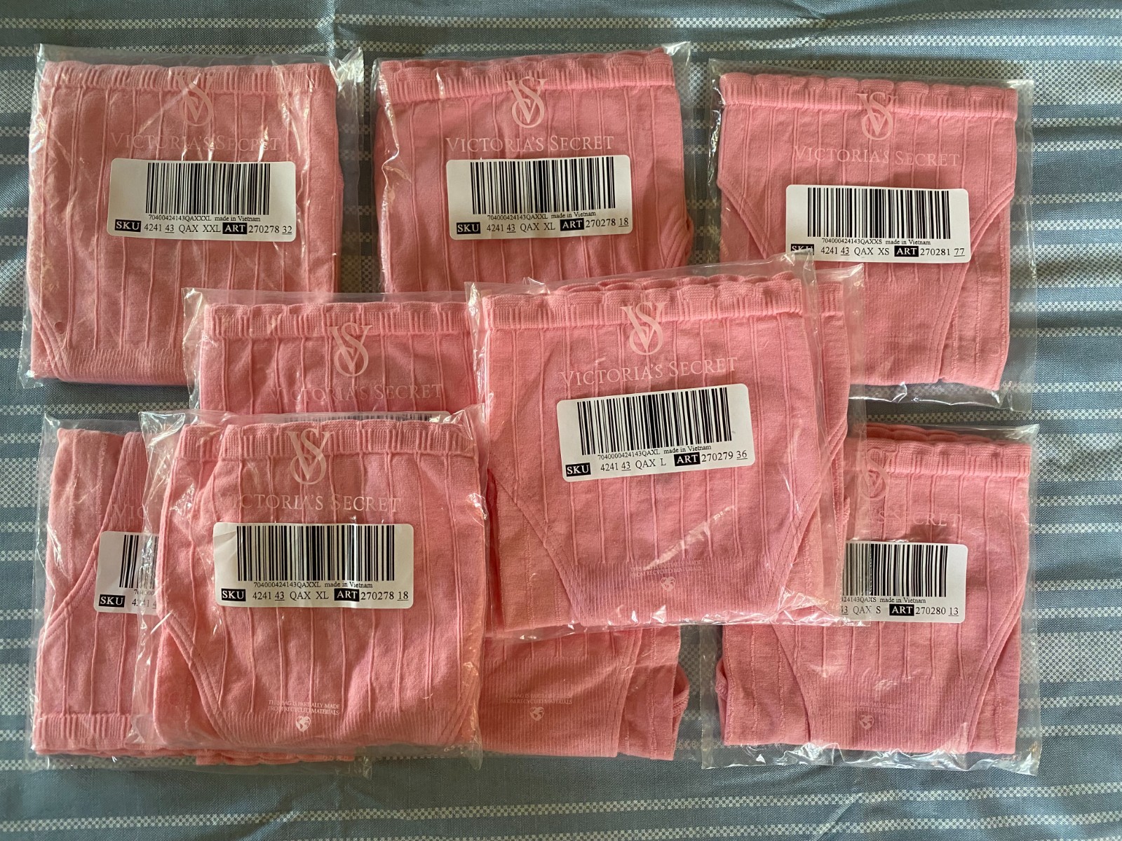 VICTORIA’S SECRET Cotton Rib Bikini Panty, Pink Hope XS S M L XL XXL