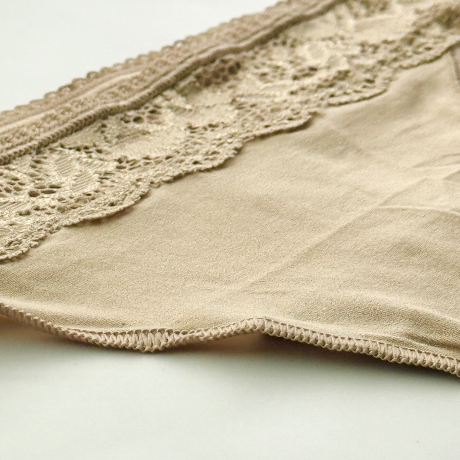 Soma Vanishing Edge Microfiber With Lace Thong Panty Warm Amber Size XS/S/M/L/XL