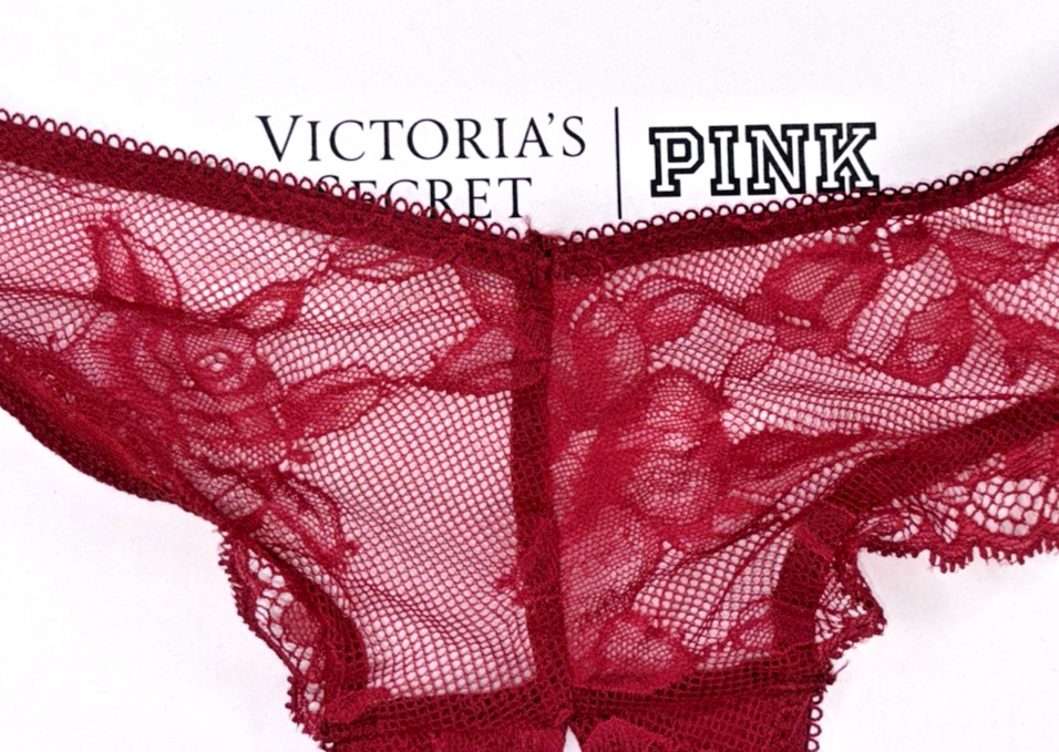 Victoria’s Secret Very Sexy NWT XXL Red Crotchles Lace Strappy Cheeky Panty