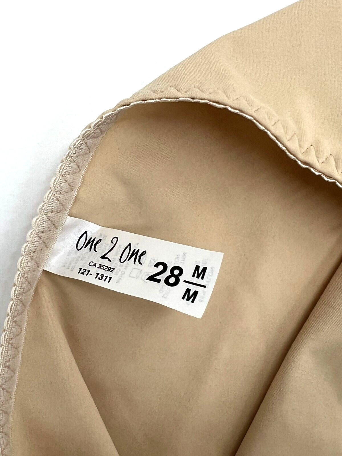One 2 One Women’s Shape Mid Rise Edge Briefs, Beige, size M