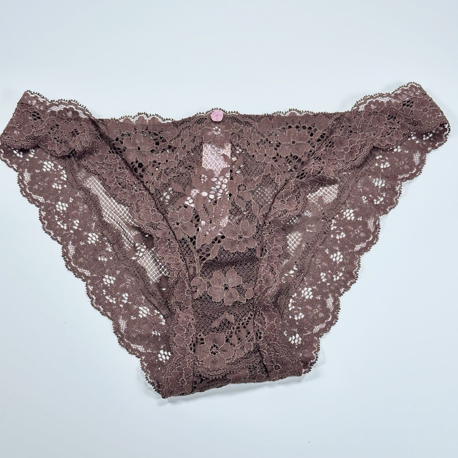Victoria’s Secret Dream Angels Lace Bikini Panty Medium – Dark Brown – Mousse