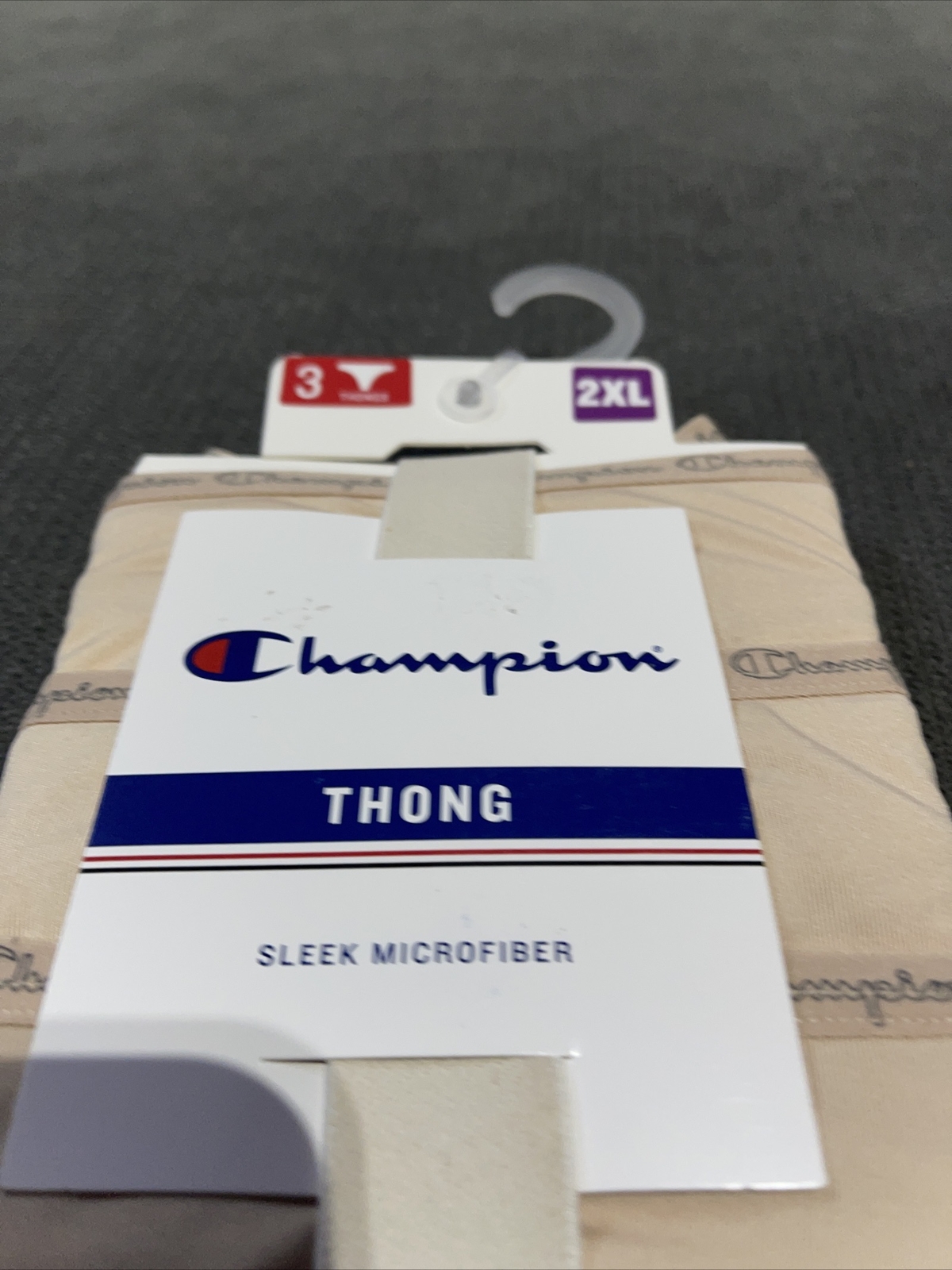 champion thong 3 pack sleek microfiber