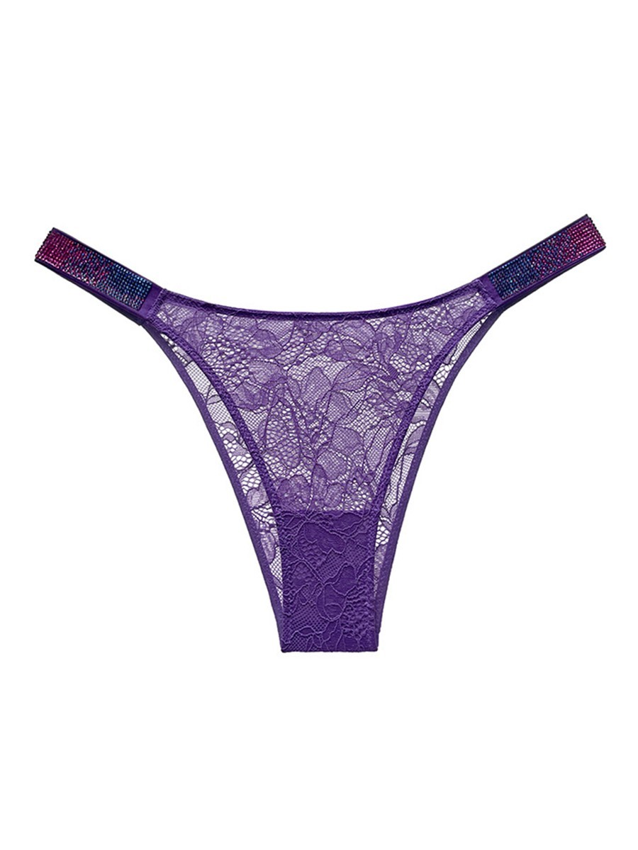 Sexy Low Waist Lace T Back Underwear Briefs for Women G String Thongs Panties
