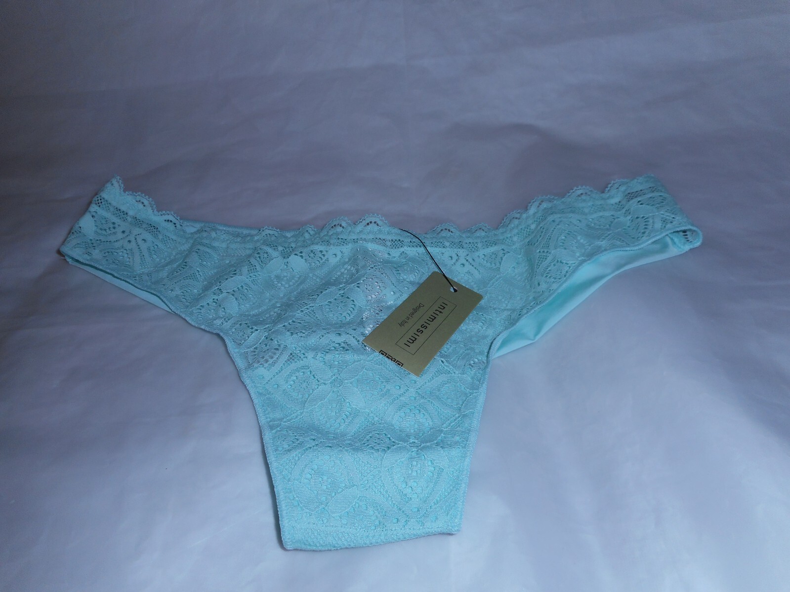 Intimissimi Women’s Brazilian Brief Panty Glacier Blue & Morning Pink Medium