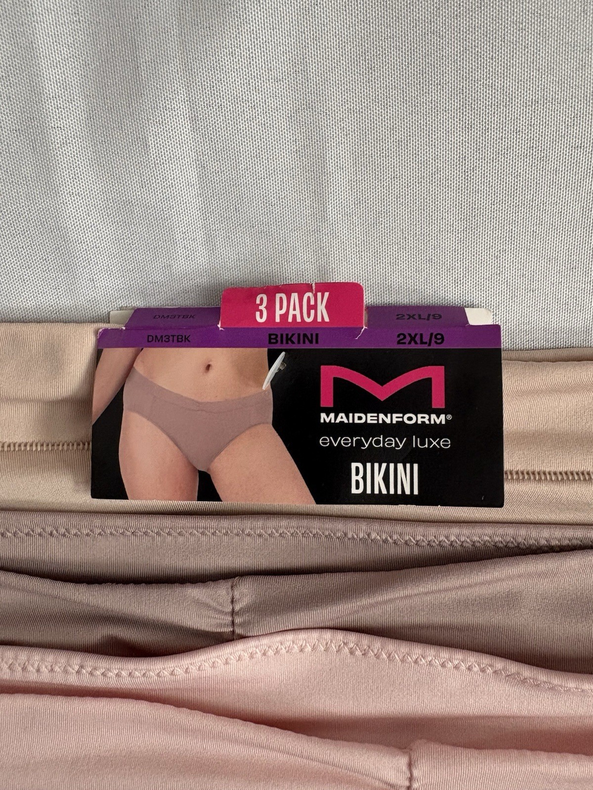 NEW Maidenform Everyday Luxe Bikini Panties 2XLarge Multi-Color DM3TBK 3 Pair