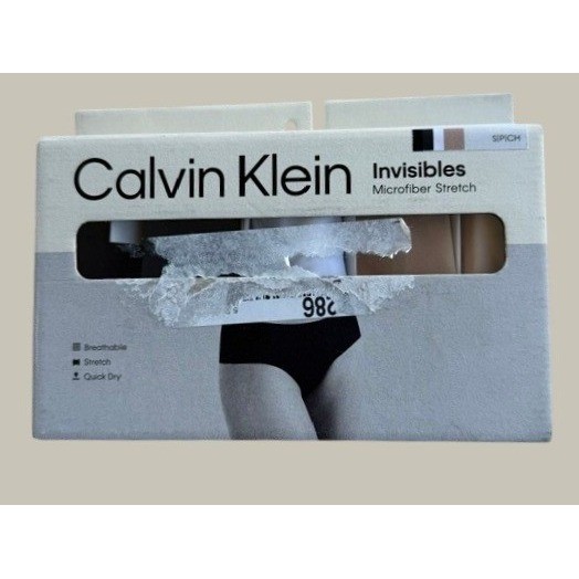 Calvin Klein Invisibles 5 Pack Microfiber Stretch Hipsters Black Tan White S