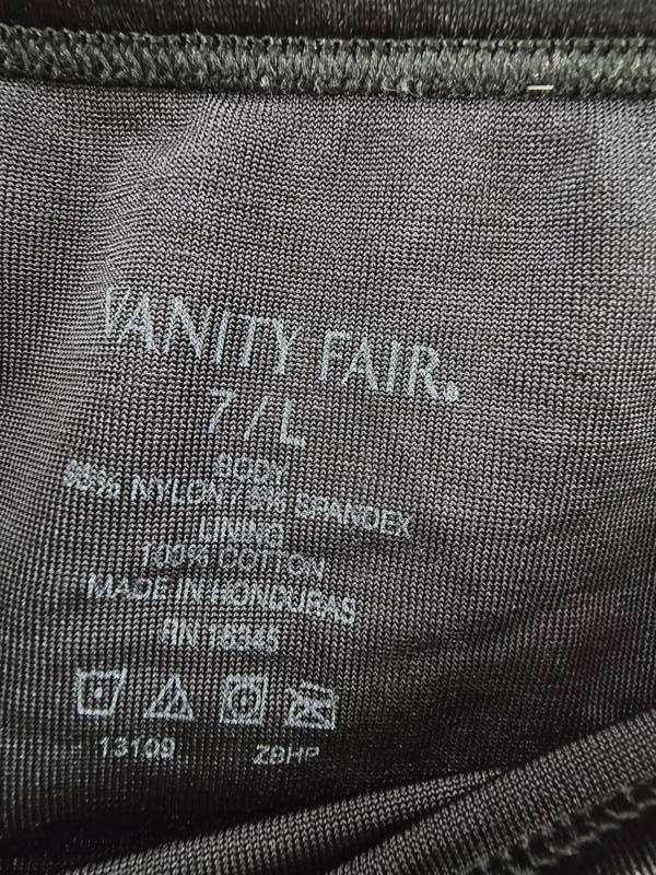 Vanity Fair Lingerie® Illumination Hi-Cut Brief Panty Women’s 7/L Black Pull On