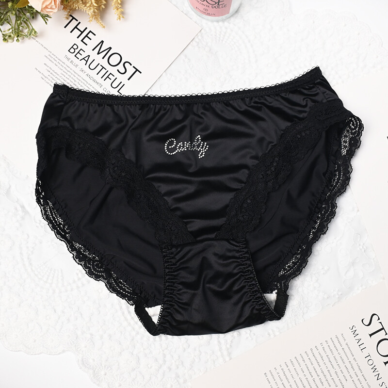 4pcs Lot Womens Sexy Panties Smooth Satin Briefs Intimates Low Waist Lingeries
