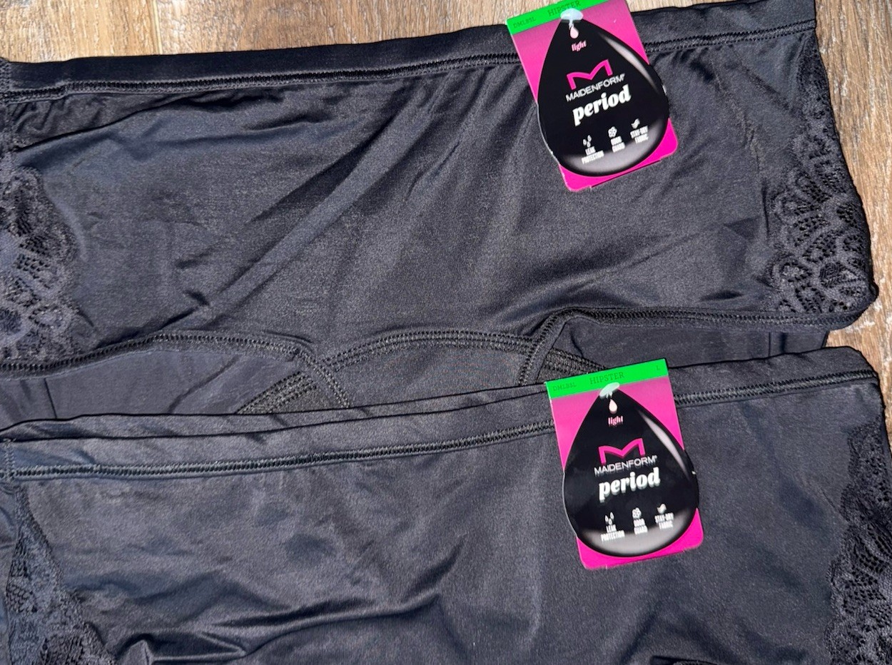 Maidenform Women Period Hipster Leak Protection Underwear Panties 2-Pair ~ L
