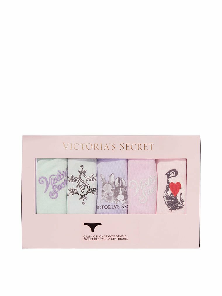VICTORIA’S SECRET 5-Pack Stretch Cotton Bikini,Thong,Brief,Boyshort Panty XS-2XL