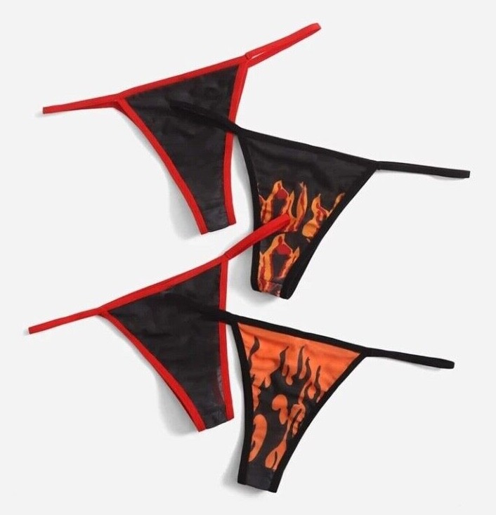 Womens Size 6-8-10-12-14-16 Gamer Gothic Anime Thong Knickers Underwear S M L XL