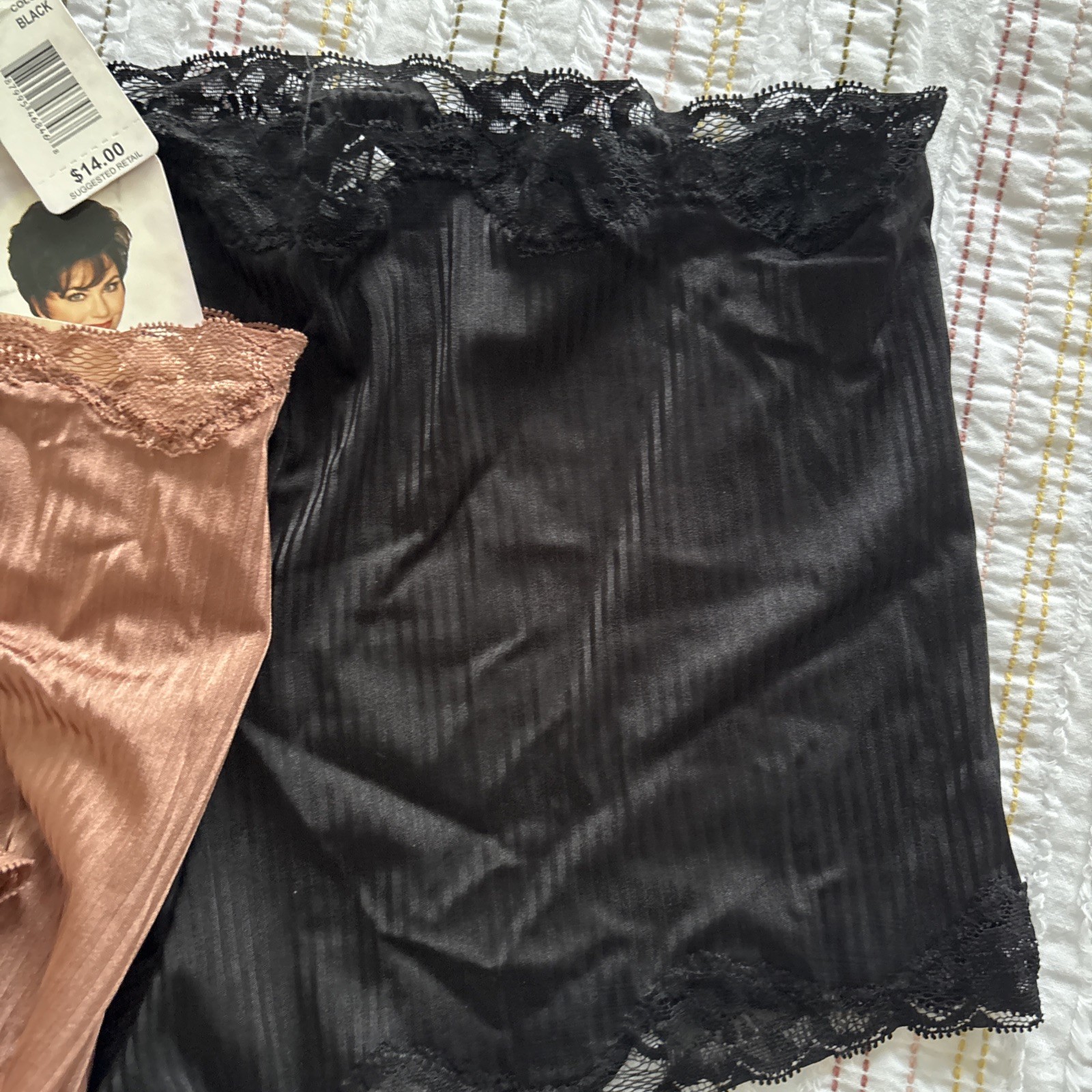 VTG NWT Delta Burke Womens Lace Hipster Panties 2pk Brown Black Size 9 2X