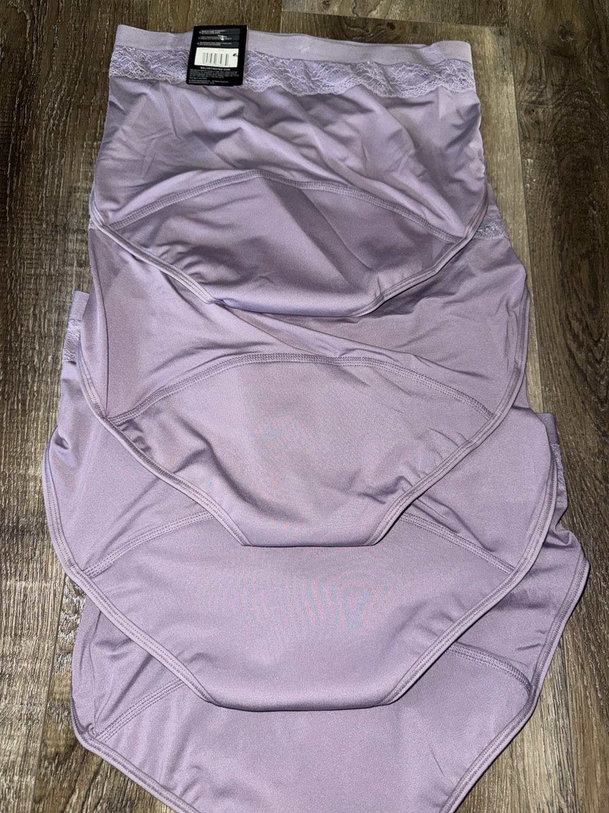 Bali ~ Womens Hi-Cut Leak Protection Underwear Panties 4-Pair Polyester ~ L