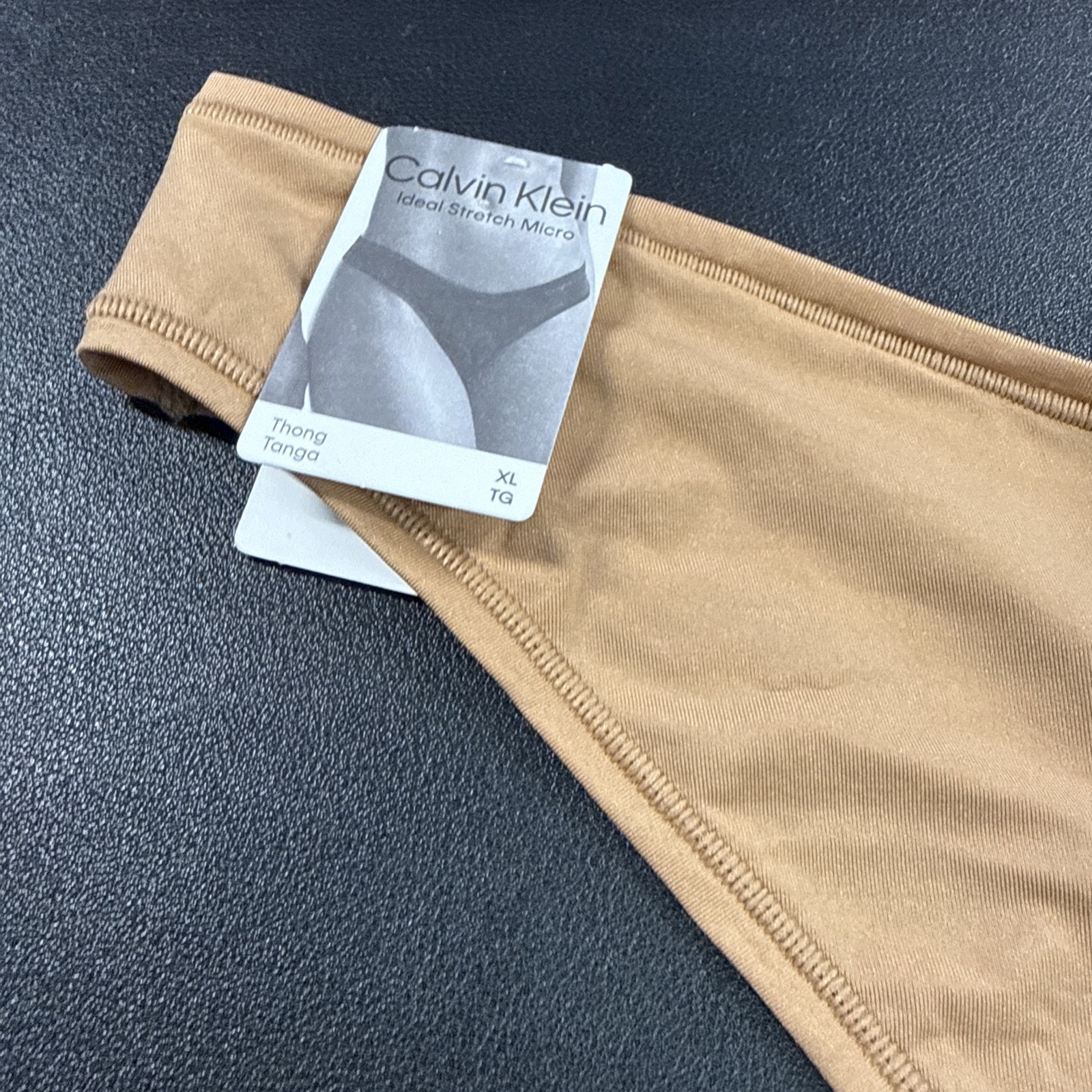 NWT Calvin Klein Women (X-LARGE) Ideal Micro Thong QD5117-213