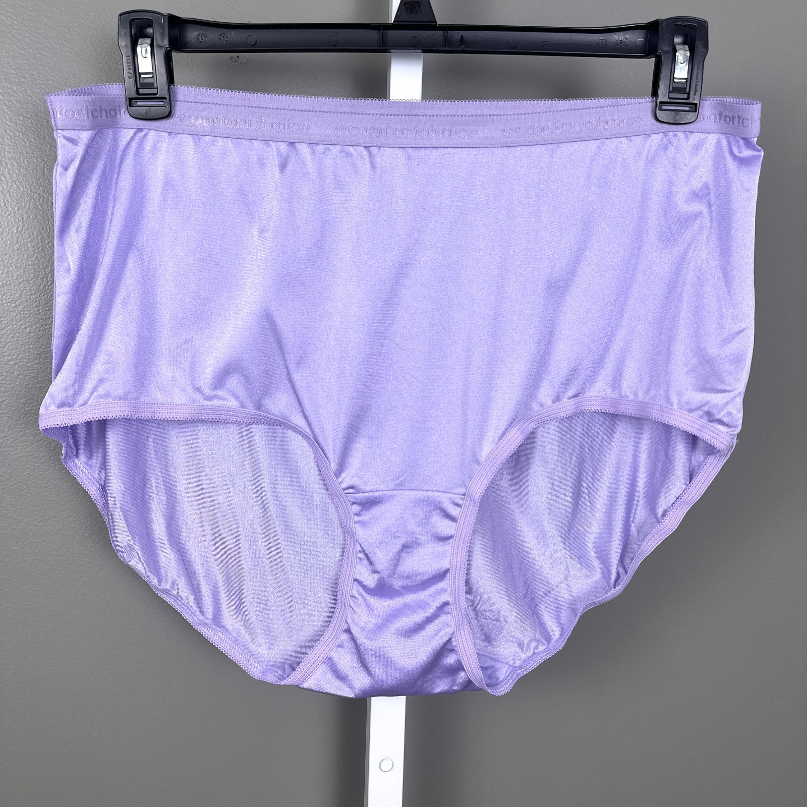 Comfort Choice Nylon Panties Size 10 Shimmery Full Brief Granny Panties Purple