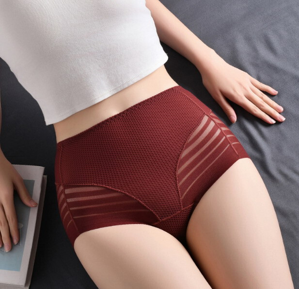 Women High waist Briefs Strap Seamless tummy control Plus Size Underpants 91651