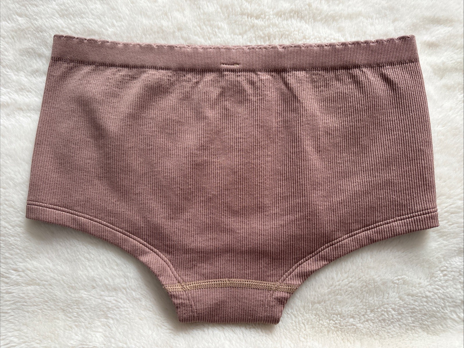 Out From Under Urban Outfitters Underwear Ribbed Seamless Boyshort Brown Small S