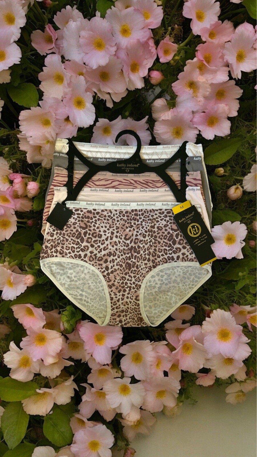 Kathy Ireland 5 Pack Multicolor Cotton/Spandex Briefs Size LARGE ~BF1197~ GREAT!