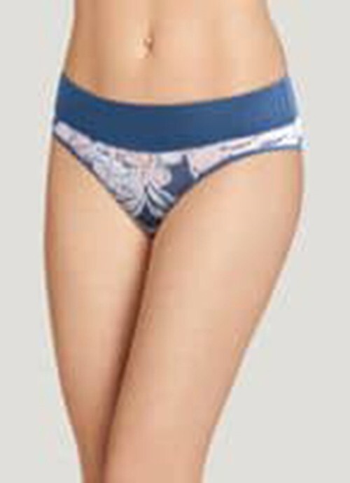 NWT Jockey Pack of 5 Sz MD (6) Soft Touch Lace Modal Hipster Floral Dusk