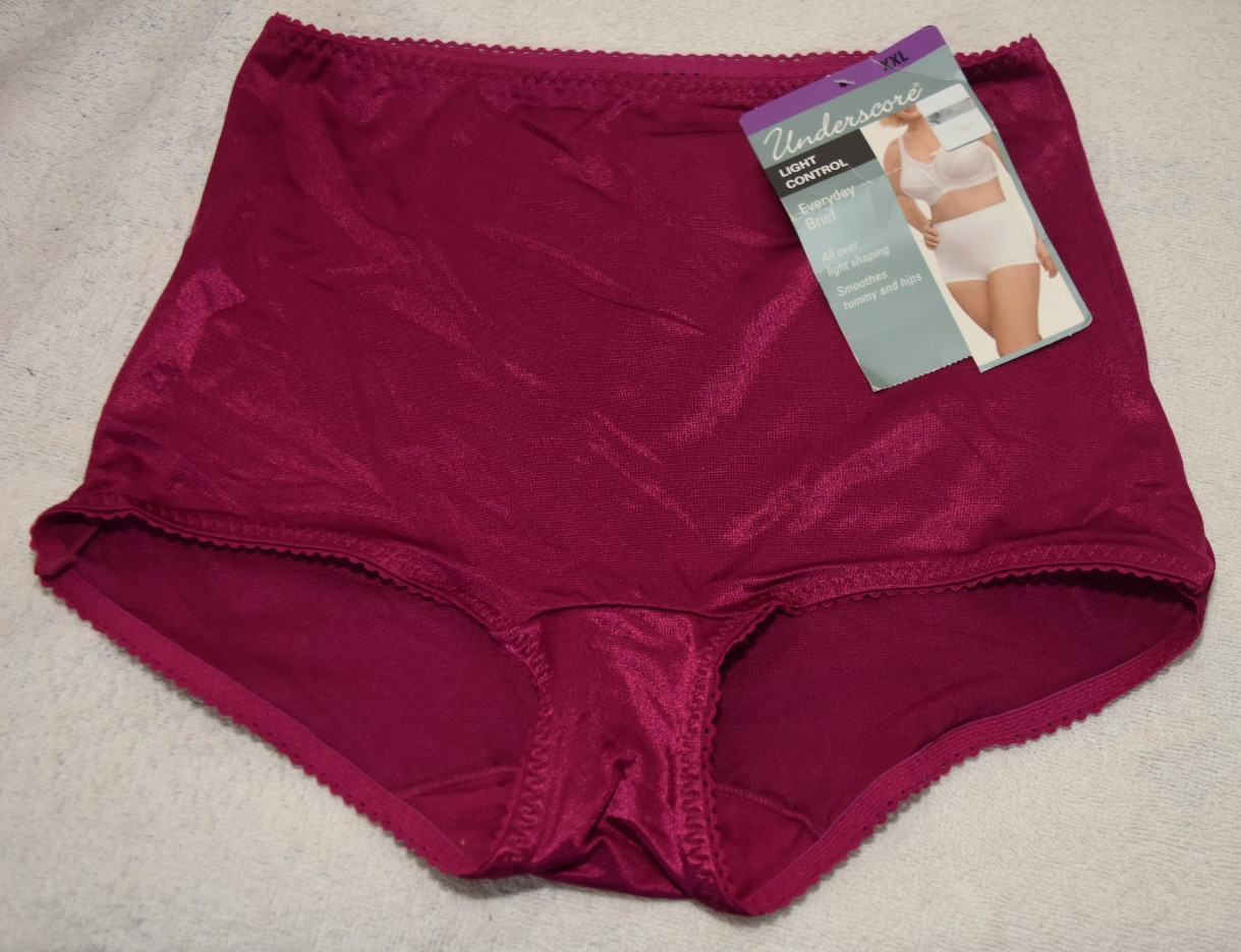 NWT Underscore Vintage Melrose Fuschia Light Control Brief XXL 2X 2XL