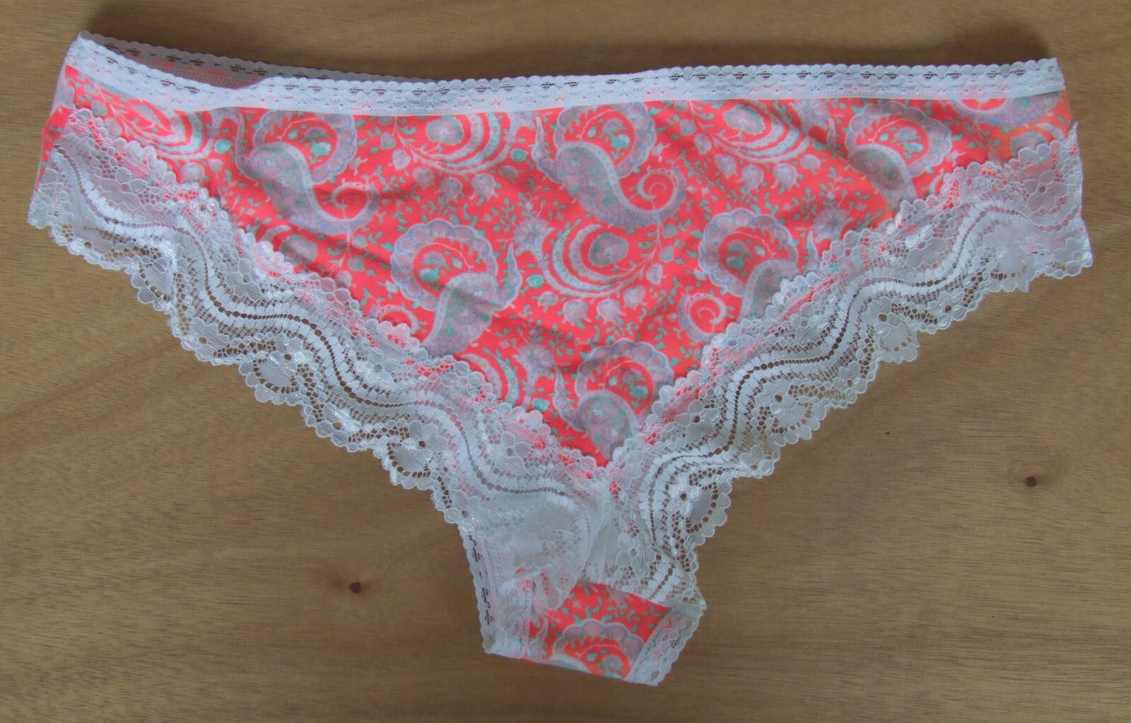 EX Chainstore NO VPL size 10 bikini knickers panties briefs cotton rich Neon