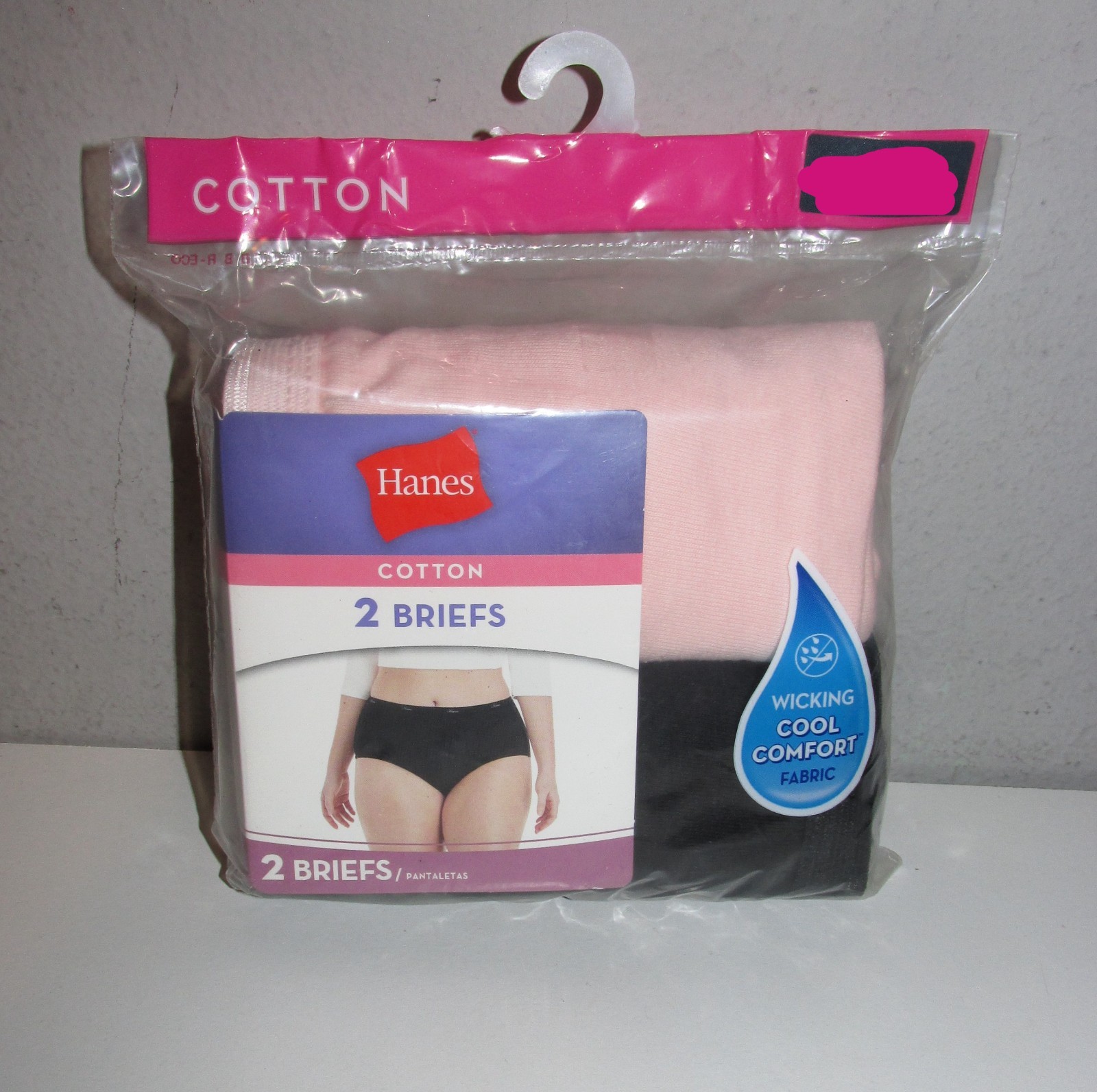Womens Hanes Cotton Briefs 2 PACK (Size Large / 7) BRAND NEW W TAGS