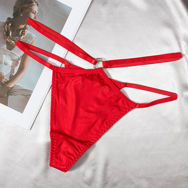 5 Pack Lot Sexy Womens String Bikini Panties Satin Underwear Thongs Lingeries