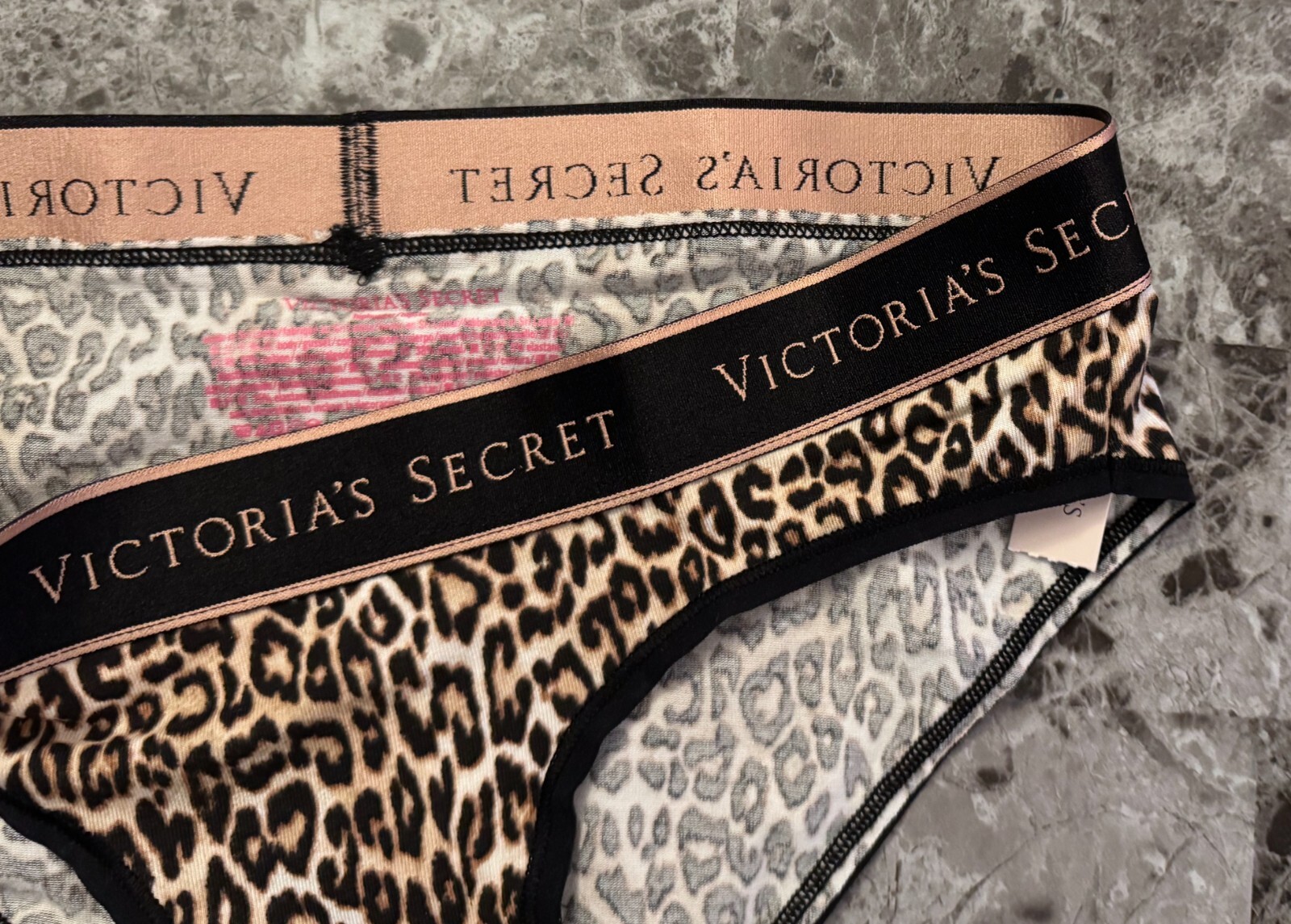 NWT VICTORIA’S SECRET LEOPARD CHEETAH THICK LOGO WAISTBAND HIPHUGGER PANTIES
