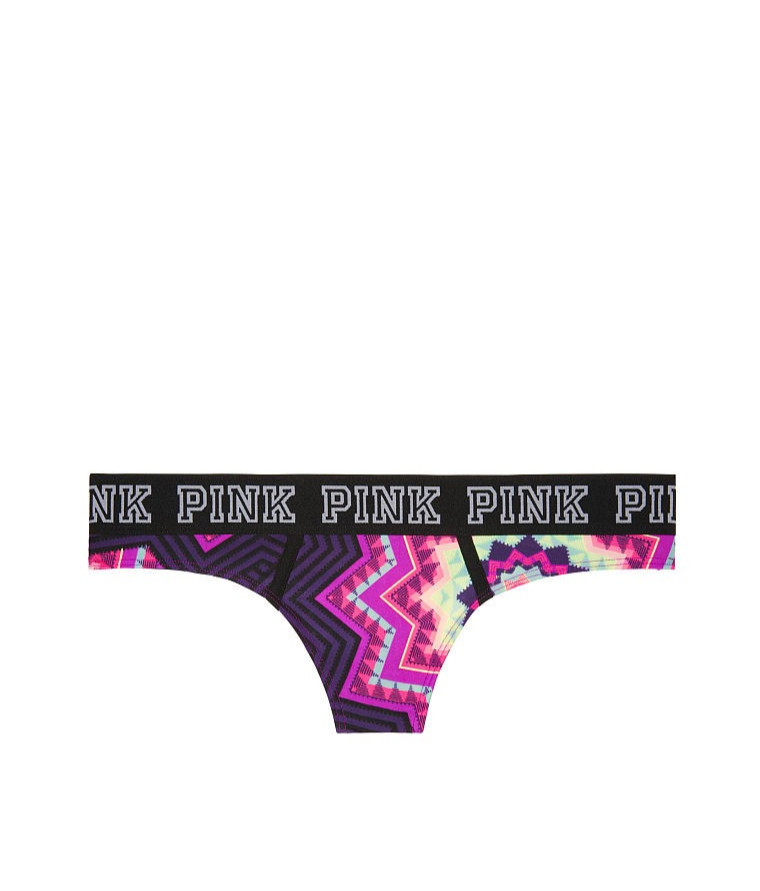 Victoria’s Secret PINK Logo Thong Panty Multi Geo