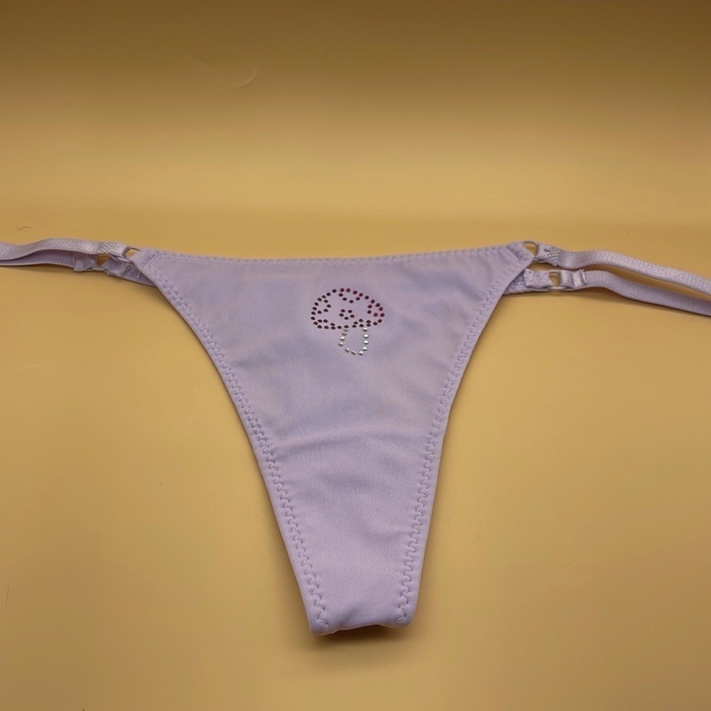 Mushroom Rhinestone Thong Panties, Multiple Sizes, NWOT, For Bundle Purchases