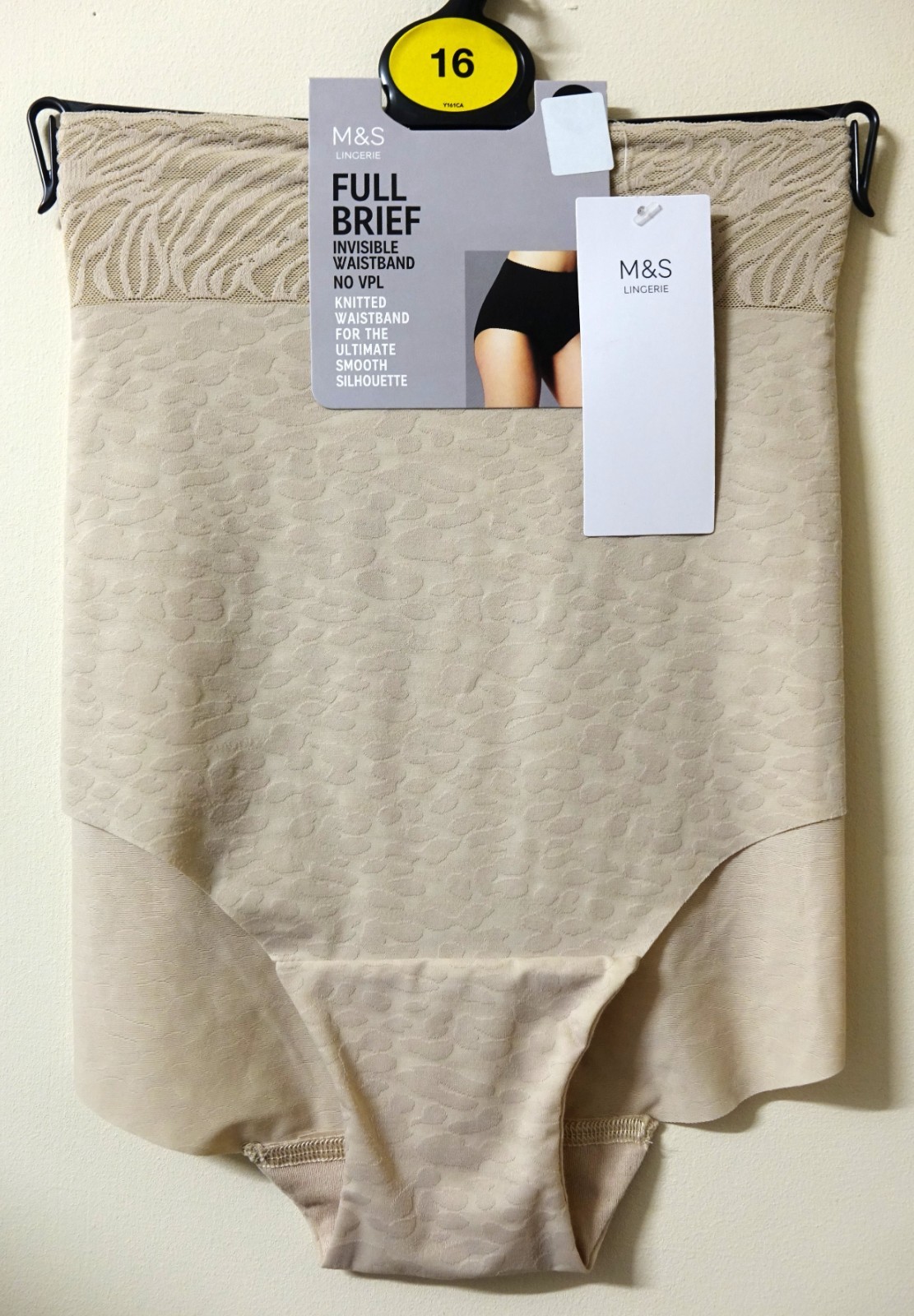 LADIES M&S FULL BRIEFS KNICKERS SIZE 16 INVISIBLE WAISTBAND NO VPL – BNWT