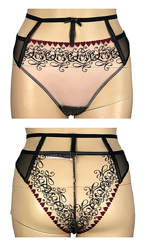 VICTORIA’S SECRET VERY SEXY LOVE LETTERS EMBROIDERED CHEEKY PANTY XS S M L XL