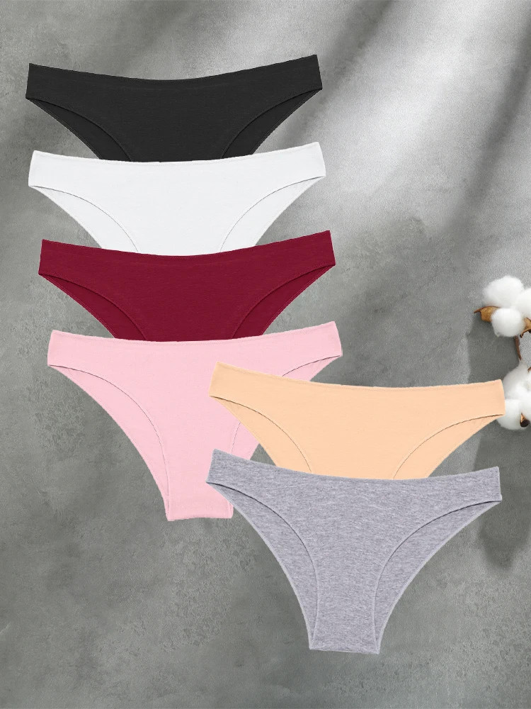 Low Rise Cotton Panties Women’s Seamless Soft Stretch Comfort Briefs 6 Pcs