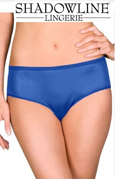 3 Pair Size 6 Navy ShadowLine Hipster Covered Elastic Waist & leg Free Shipping